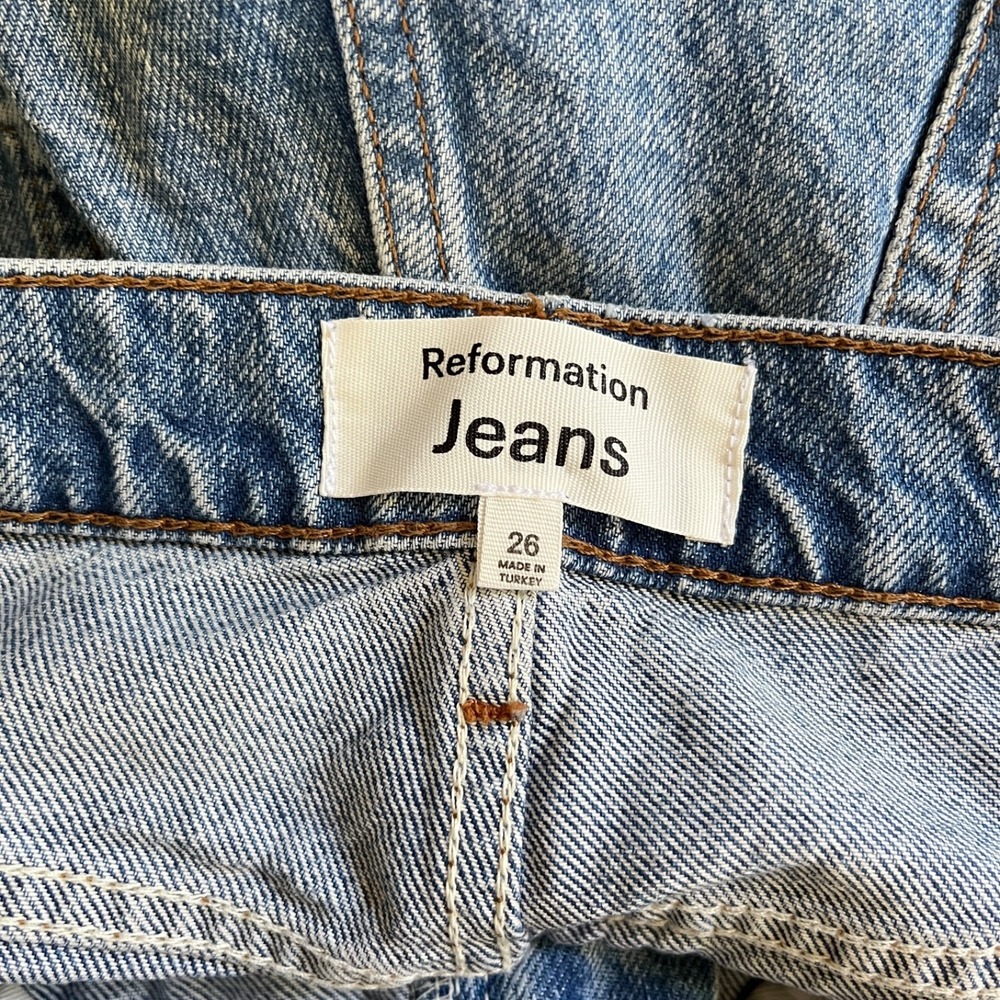 Reformation Jeans Womens 26 Val 90's Mid Rise Straight Leg Denim Colorado Wash - Picture 7 of 8